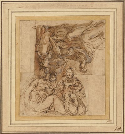 Deux études pour une Sainte Famille - Parmigianino